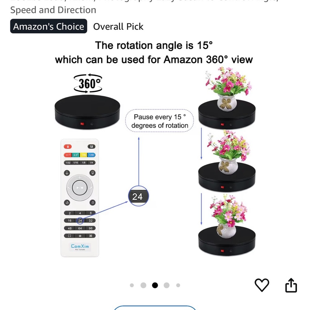 Motorized Rotating Display Stand - Black - Picture 4 of 8